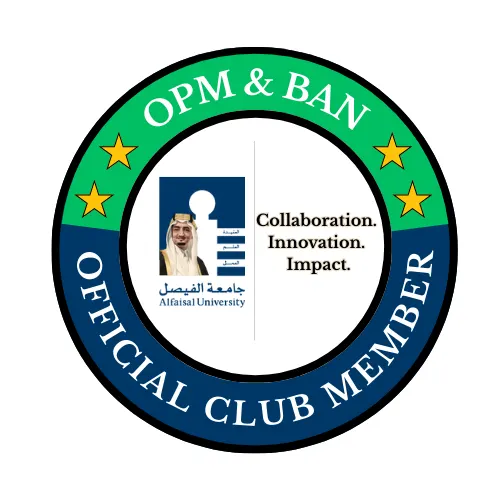 The OPM & BAN Club member badge: the club seal in green and navy, reading Official Club Member